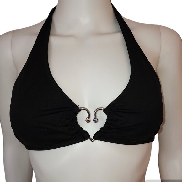 RARE Vintage Beach Bunny Heart Jewel and Sequins Bikini Bottom - Picture 4 of 14